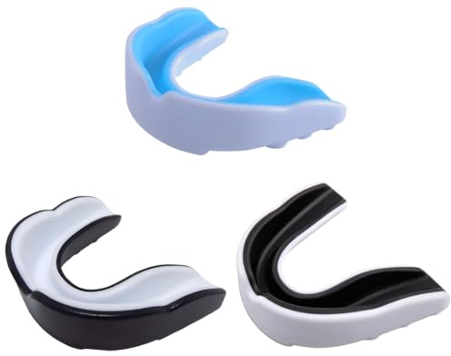 WUYJI Protège-dents pour sport Un protège-dents de sport pour enfants, composé de trois pièces et comprenant une coque en caoutchouc modelable pour protéger les dents