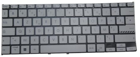 YLGOZFM Laptop-Tastatur für ASUS für VivoBook 14 R1402Z R1402ZA, Schwarz, Japanisch, JP, Silber, Weiß, Französisch, FR, Chinesisch, TW, ohne Rahmen(French FR)