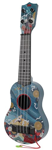 CHICIRIS Kleinkind-Ukulele, ABS und Nylon, 4 Saiten, Kinder-Ukulele, Spielzeuggitarre für Kleinkinder ab 3 Jahren, Mini-Kindergitarren-Musikinstrument (Blue)