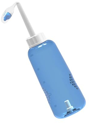 NOLITOY Serum Physiologique et pour Lavage Nasal Contrôle Débit D'eau 2 Embouts Bouteille 500ml en Plastique Bleu des Garçon et Filles et Adultes
