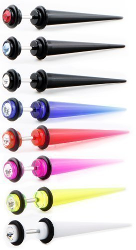 Tapsi´s Coolbodyart® Fake Expander Dehnstab Acryl Kunststoff Zirkonia 44mm 8er Set