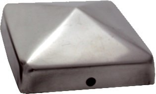 haebelholz 20 Stück Pfostenkappe Edelstahl 71x71 mm Pyramide