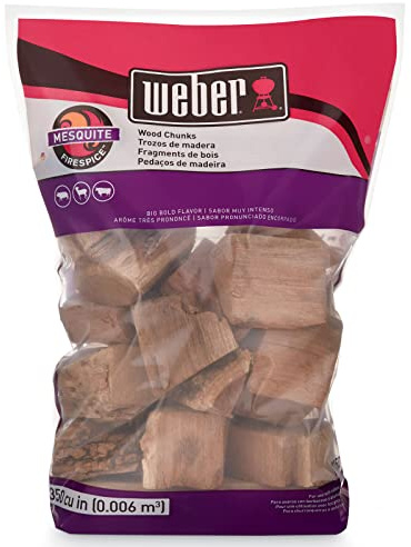 Weber 17150 Mesquite Wood Chunks, 350 cu. in (0.006 m³), 1,8 kg