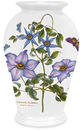 Portmeirion Home & Gifts BGHB58050 8 Canton Vase Clematis, Ceramic, Moonstone
