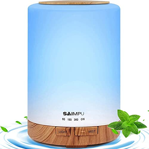 SAIMPU Essential Oil Diffuser- Anion Air Diffuser with 7 Colorful Led Lights, Quiet Ultrasonic Aromatherapy Diffuser with Cool Mist, Air Humidifier for Bedroom, Home, Office - Amazon Vine