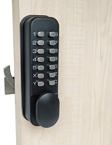 ShouSiFang Cerradura de puerta corredera digital de fácil código Sin claves (negro)