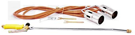 BSD Torche à Gaz de Toiture - Buses 2x60mm 90cm / 5m Tuyau - Kit de Lampe Torche Butane, Chalumeau étancheur