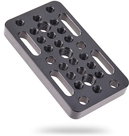 FOTGA Käseplatte Switching Cheese Plate Kamera Easy Platte mit 1/4 & 3/8 Gewinde für DSLR Railblock Dovetails Short Rods