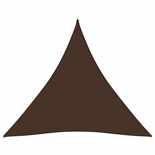 Mogou Sun sail, privacy screen, balcony, sun protection, sun protection awning, rain protection balcony, side awning, privacy screen for patio, Oxford fabric triangular 4.5 x 4.5 x 4.5 m, brown
