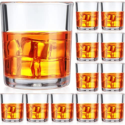 Mimorou 12 Pack Whiskey Glasses 10 oz Old Fashioned Glasses in Bar and Party Bourbon Glass, Rocks Glass, Cocktail Liquor Whiskey Lover Gift Christmas Gifts for Men, Dad, Father(Classic)