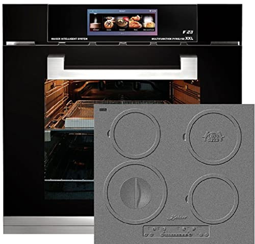 Kaiser Cuisinière EH 6344 Four encastrable verre noir 79L + KCT 6705 I Cuisinière plaque à induction 60 cm