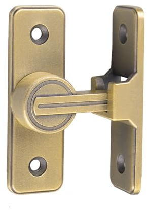 Betensh Verrou Serrure de Fermeture Porte Interieure Coulissante Boulon de Verrouillage de Boucle en Alliage de Zinc Loquet de Serrure de Porte à 90 Degrés,Bronze