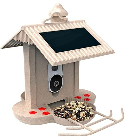 HiBirds - Smart Bird Feeder mit 1080HD Kamera, WLAN und AI Recognition - (HB-5543), Schwarz