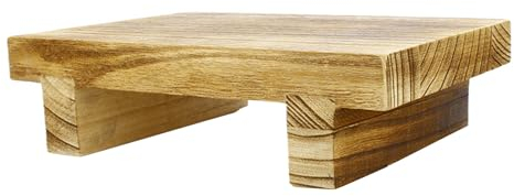 BEIJIALY Vintage-Tritthocker aus Holz, Tragbarer Bett-Tritthocker, Fußstütze aus Holz Unter Dem Schreibtisch, Mobiler für Den Innen- und Außenbereich, Pflanzenständer für(Braun)