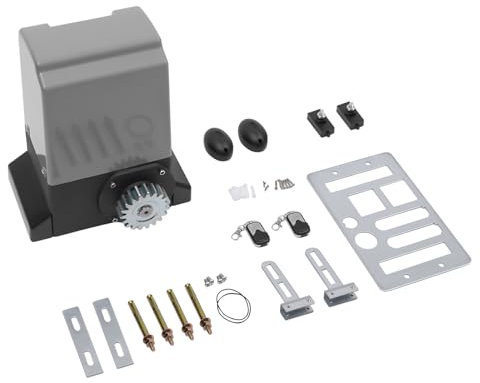 Azionamento elettrico scorrevole da 370 W, motore automatico da 600 kg, azionamento per cancello scorrevole, apertura per porte da garage, funzionamento motore Ip44, con telecomando