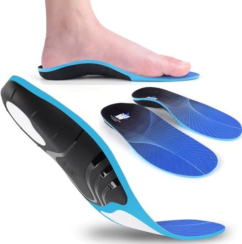 WildBull Plantar Fasciitis Insoles for Men -Women, Orthotic İnsoles, Arch Support Insoles, Orthopedic Flat Feet Heel Pain Shock Absorption Sports Insoles ((M (M8-10)))
