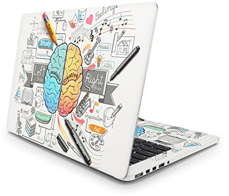 Adesivo per Laptop con Motivo a Cervello, in Vinile, per Notebook da 10, 12, 13, 14, 15,4, 15,6, 16, 17, 19 Pollici