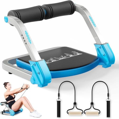 Ab Trainer/Crunch Machine, Ab Workout Equipment, 4 Adjustable Resistance, Sit Up Machine for Stomach Workout, 350 LBS Weight Capacity, Automatic Rebound,Fitness Equipment for Home