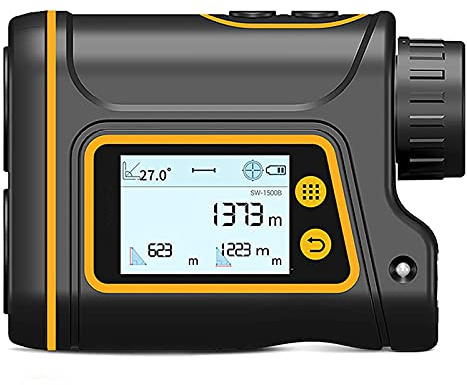 GUBAOP Telemetro laser ricaricabile ad alta definizione per caccia e golf, telemetro portatile con touch screen digitale, telemetro 800/1000/1500M, ingrandimento 6 + 5%, 800 m