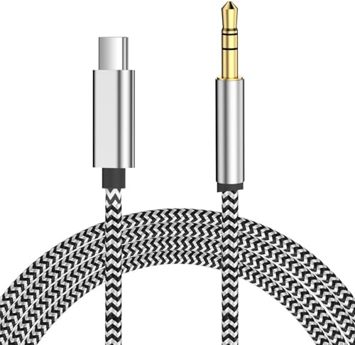 Votvlog Cavo AUX USB C a 3.5mm Jack cavo audio 1m, per Audio per Auto, Altoparlanti e Cuffie, per Samsung Galaxy S23, S22, S20, per Android, per iPad, per cuffie. Cavo Type C a Cavo Jack da 3,5 mm