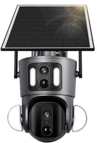 Caméra de sécurité extérieure, caméra IP, Caméra solaire 2K double écran 4G extérieure 4MP PTZ double détection PIR double liaison vidéo suivi automatique caméra de vidéosurveillance pour applications