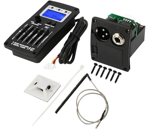 Tonabnehmer für Akustikgitarre F-5T mit Lautstärkeregler – Hochwertiger Piezo-Sensor für Hervorragenden Klang – Einfache Installation und Universelle Kompatibilität
