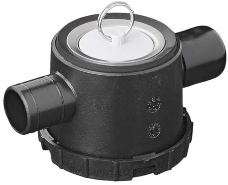 MULTIBROS Siphon Double Raccord Ø39 mm – Lavabo Camping-Car, Caravane | 2 connexions simultanées – montage sans outils – Ø35 mm écoulement – résistant -40°C à +80°C – filtre inox Ø48 mm inclus