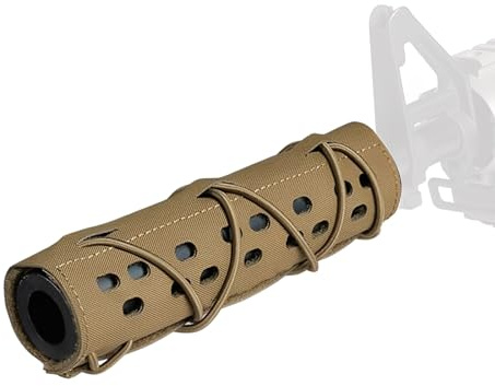 LZAQHMT 7 Zoll Taktische Schalldämpferabdeckung – Hitzebeständige Schutzhülle Für Airsoft-Schalldämpfer Zubehör Für Outdoor-Schießsport, Tabletop-Spiele Und Militärausrüstung