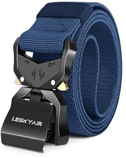 Leskyair Herren Taktischer Gürtel, Arbeitsgürtel Hochleistungsgürtel 3,8cm Breite mit Militär Schnellverschluss Metallschnalle