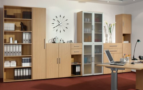 Gera Möbel S-343102-BU Flügeltürenschrank Mailand 3 OH Griff rechts oder Links mit Standfüßen, 40 x 42 x 110,4 cm, buche
