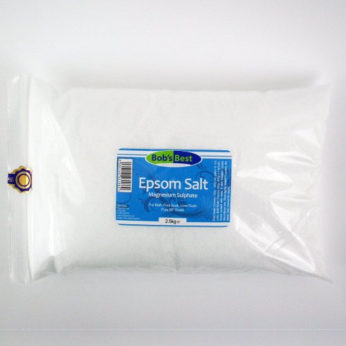 Bob's Best Pure Epsom Salts 2.5 Kilograms for Bath or Foot Soak - BP Grade Magnesium Sulphate Supports Muscle Recovery, Reduces Stress & Promotes Relaxation