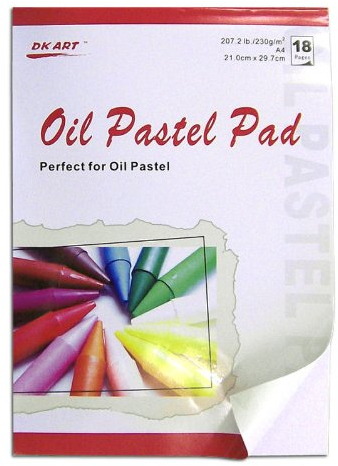 18 Blatt DIN A4 Zeichenpapier Ölpastellkreiden Ölpastellmalerei, Grammatur: 230 g/m²