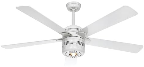 Deckenventilator mit Beleuchtung und Zugketten ALU Weiß