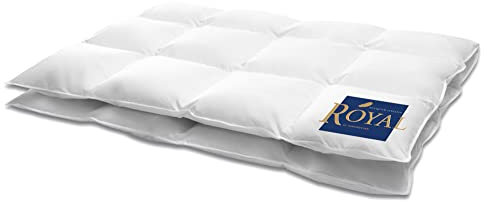 HANSKRUCHEN® Royal Daunendecke 155x220 cm - Warm / Winter - Made in Germany Kassettendecke aus 100% Gänsedaunen - Allergiker geeignet
