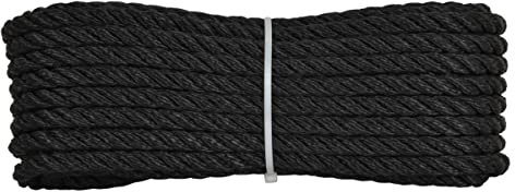 Corderie Italiane 006004226 Gherlino cima per ormeggio, diametro 10 mm, 10 metri, Nero
