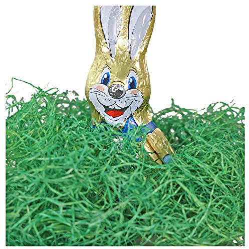 5kg Ostergras Natur - Grüne Holzwolle - BIO | Ideal für Ostereier Deko, Ostern Deko, Ostern Geschenke oder Dekoration Frühling | Grün gefärbte Holzwolle -Fichtenholz PEFC-Zertifiziert