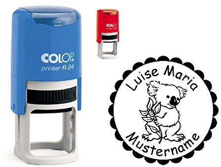 Stempel Kinderstempel Koala - mit Motiv und persönlichem Namen - Geschenk Einschulung