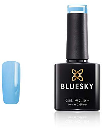 Bluesky Gel Nail Polish, Bubblegum Bottle Pastel 07, Baby Blue, Light Blue, Pastel Long Lasting, Chip Resistant, 10 ml (Requires Drying Under UV LED Lamp)