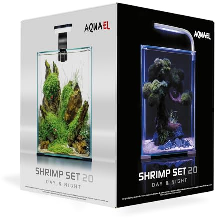 AQUAEL 122979 Shrimp Set Day & Night - Acuario, 19L, Transparente