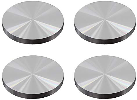 Lsydgn 4 Stück Glasplatten Adapter 40 mm Durchmesser Und 8 mm Dicke Runde Scheiben Aus Aluminium Adapter Der Als Beine für Couchtische Zur Dekoration Verwendet Werden Ist für Zu Hause Geeignet