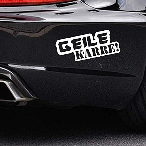 Geile Karre Autoaufkleber Aufkleber Fun Spaß Sticker Lustige Sprüche Tuning Cool in 18 Farben - > 18 x 8,7cm