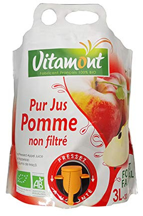 Vitamont - Pur Jus De Pomme Non Filtré - 3 L - Vendu par unité