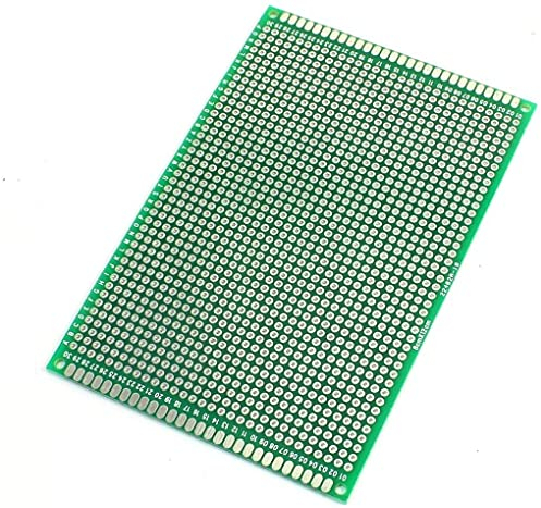 Fasizi 2PCS (8 x 12cm) PCB Board Universal Double Sided Prototyping Breadboard Panel Circuit Board for DIY Soldering
