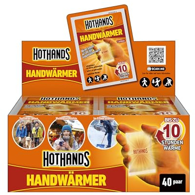 HotHands Handwärmer - 40 Paar | 10 Stunden wärme, Luftaktiviert, Wärmt automatisch, Sofort zu gebrauchen