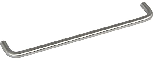 GRIMME Handtag Emer LA 192 mm – båghandtag bredd 200 mm – elegant och tidlöst möbelhandtag, borstat rostfritt stål