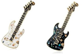 Lot de 2 broches en forme de guitare K13 54, Métal