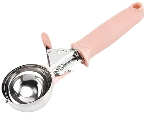 GUYANA Ice Cream Scoop Ice Cream Spoon, Stainless Steel Fruit Ice Cream Machine, Kitchen Tools Melon Baller (Color : Pink)