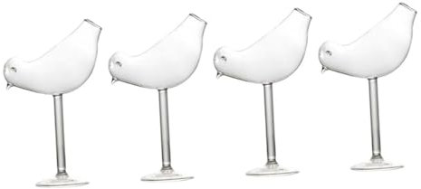 Zerodeko Smoke Cocktail Glasses and Glass Cocktail Cups, 150ml Glass, High Stem Red Wine Glasses Suitable for Home Bar and Party, 4pcs Set