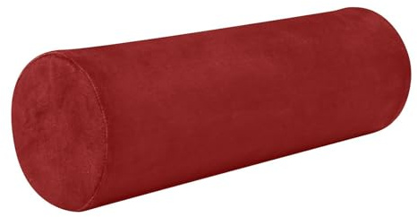 Yuiboo Bolster Pillow for Legs Firm Dark Red Cervical Neck Roll Pillow 5.5 x 17 Kids Round Pillow Cylinder Pillows Decorative Knee Support Pillow