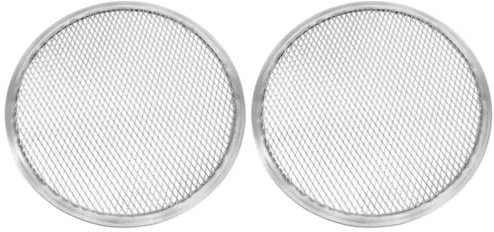 DOITOOL 2stücke Runde Pizza-screens Perforierte Aluminium-pizza-pfannen Für Ofen Backblech Mit Löchern Für Gleichmäßiges Pizza-backen Haushalts-pizza-server